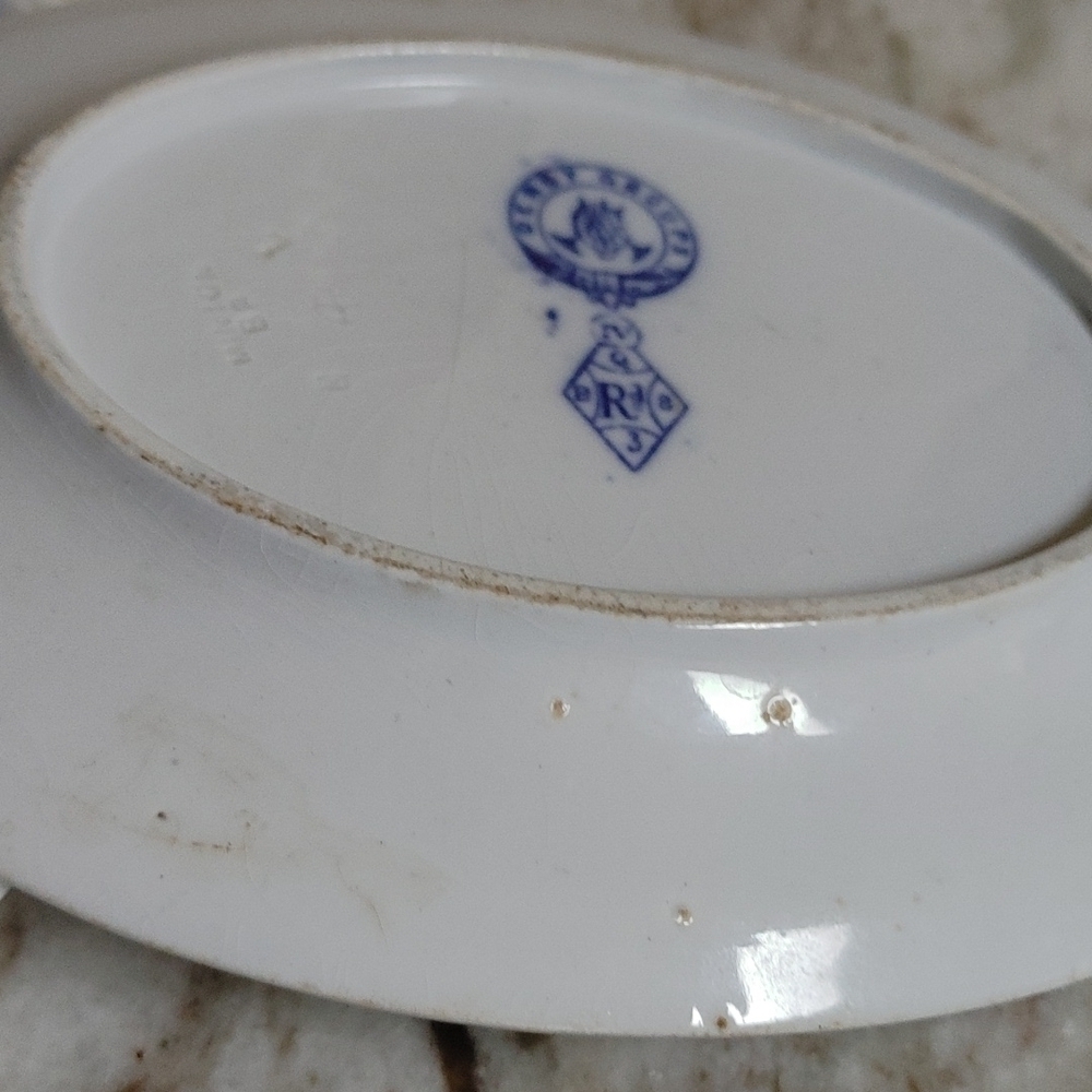 160 Year Old (1866 dated) Flow Blue Minton Oval Dishes - Picture 7 of 16